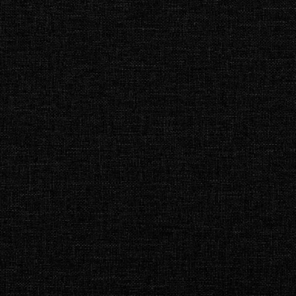 2 személyes fekete szövet kanapé díszpárnákkal 140 cm