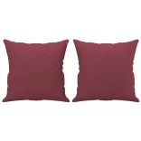 3 személyes bordó szövetkanapé díszpárnákkal 180 cm