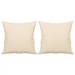 2 személyes bézs mikroszálas szövetkanapé párnákkal 140 cm