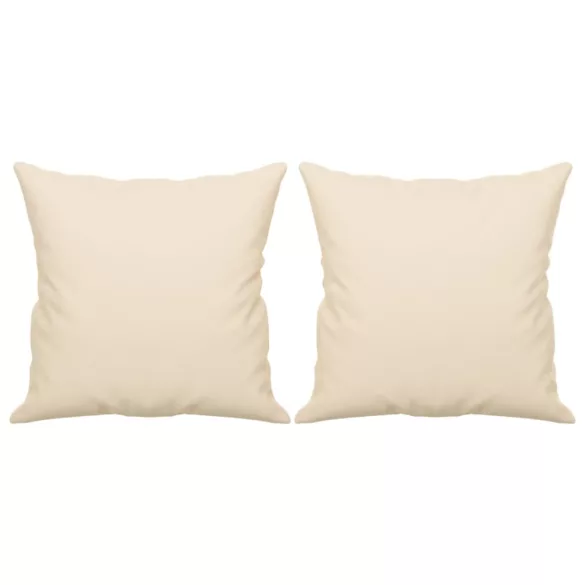 2 személyes bézs mikroszálas szövetkanapé párnákkal 140 cm