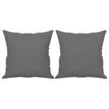 3 személyes sötétszürke mikroszálas kanapé párnákkal 180 cm