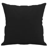 3 személyes fekete mikroszálas szövetkanapé párnákkal 180 cm