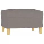 tópszínű szövet kanapéfotel lábtartóval 60 cm