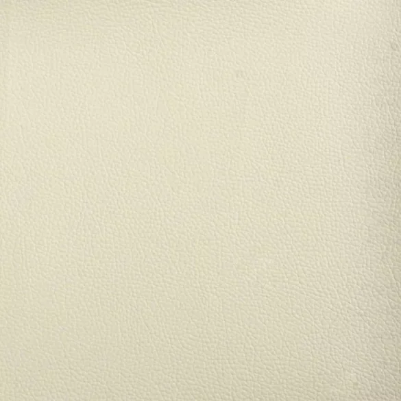 3 személyes krémszínű műbőr kanapé lábtartóval 180 cm