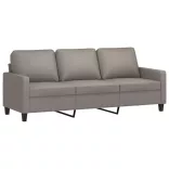 3 személyes tópszínű szövet kanapé lábtartóval 180 cm