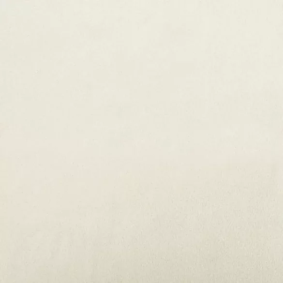 3 személyes krémszínű bársonykanapé lábtartóval 180 cm