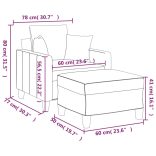 világosszürke szövet kanapéfotel lábtartóval 60 cm