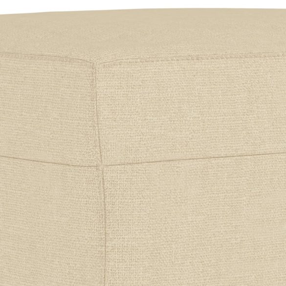 krémszínű szövet kanapéfotel lábtartóval 60 cm