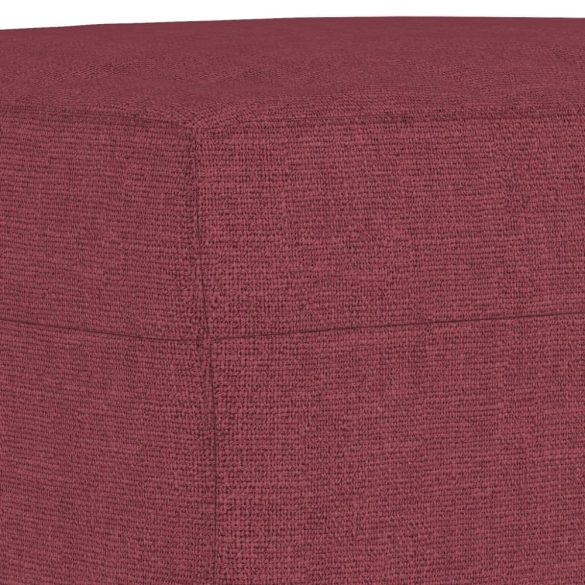 bordó szövet kanapéfotel lábtartóval 60 cm