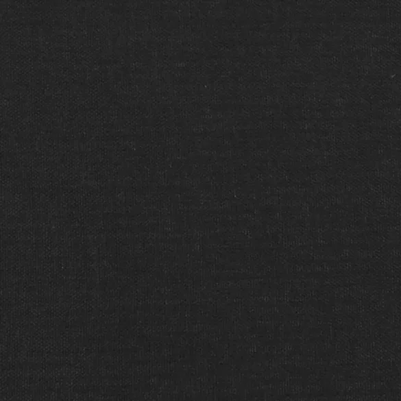 3 személyes fekete szövet kanapé lábtartóval 180 cm