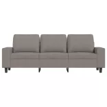 3 személyes tópszínű szövet kanapé lábtartóval 180 cm