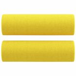 4 részes világossárga szövet ülőgarnitúra párnákkal