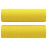 2 részes világossárga szövet ülőgarnitúra párnákkal