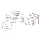 3 részes sötétszürke szövet ülőgarnitúra párnákkal