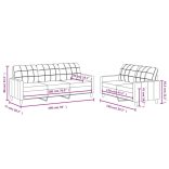 2 részes bordó szövet ülőgarnitúra párnákkal