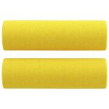 2 részes világossárga szövet ülőgarnitúra párnákkal