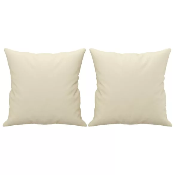 3 részes krémszínű műbőr ülőgarnitúra párnákkal