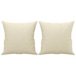 4 részes krémszínű műbőr ülőgarnitúra párnákkal