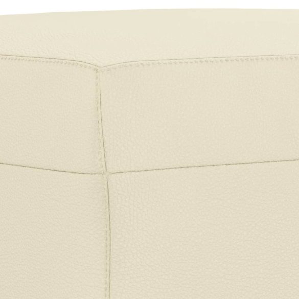 4 részes krémszínű műbőr ülőgarnitúra párnákkal