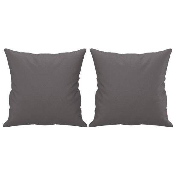 4 részes szürke műbőr ülőgarnitúra párnákkal