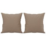 4 részes kávészínű műbőr ülőgarnitúra párnákkal