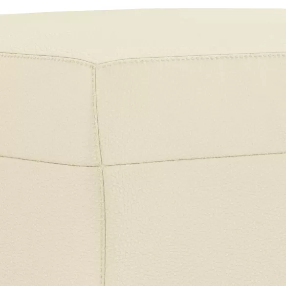 3 részes krémszínű műbőr ülőgarnitúra párnákkal