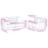 2 részes kávészínű műbőr ülőgarnitúra párnákkal