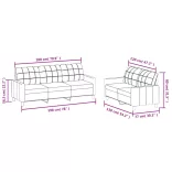 2 részes kávészínű műbőr ülőgarnitúra párnákkal