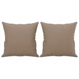 3 részes kávészínű műbőr ülőgarnitúra párnákkal