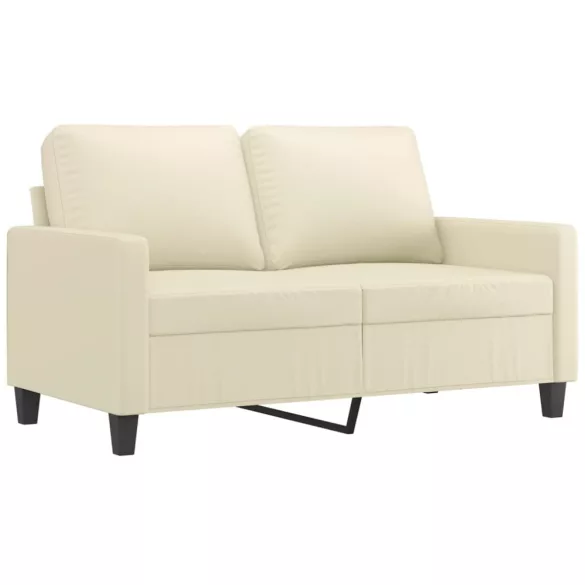 3 részes krémszínű műbőr ülőgarnitúra párnákkal