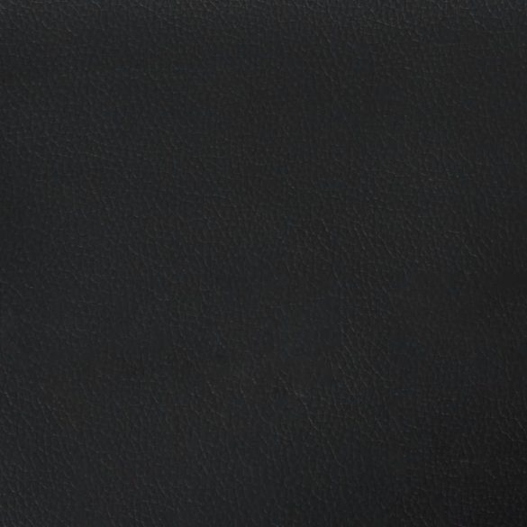 2 részes fekete műbőr ülőgarnitúra párnákkal