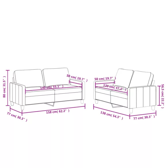 2 részes krémszínű műbőr ülőgarnitúra párnákkal