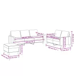 3 részes bordó műbőr ülőgarnitúra párnákkal