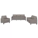 3 részes tópszínű szövet ülőgarnitúra párnákkal