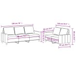 2 részes sötétszürke szövet ülőgarnitúra párnákkal