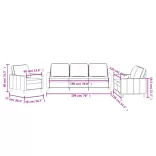 3 részes világosszürke bársony ülőgarnitúra párnákkal