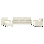 4 részes krém bársony ülőgarnitúra párnákkal