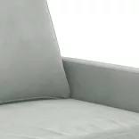 3 részes világosszürke bársony ülőgarnitúra párnákkal