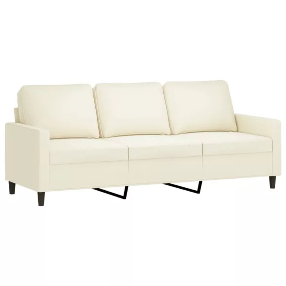 3 részes krém bársony ülőgarnitúra párnákkal