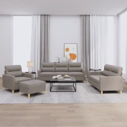 4 részes tópszínű szövet ülőgarnitúra párnákkal