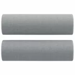 3 részes világosszürke szövet ülőgarnitúra párnákkal