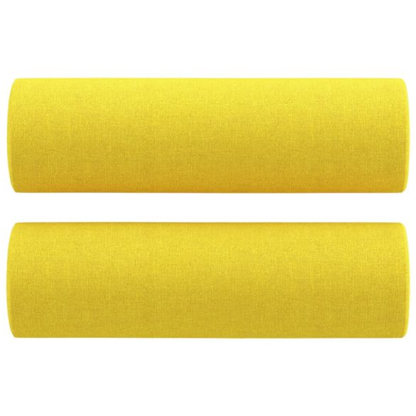 4 részes világossárga szövet ülőgarnitúra párnákkal