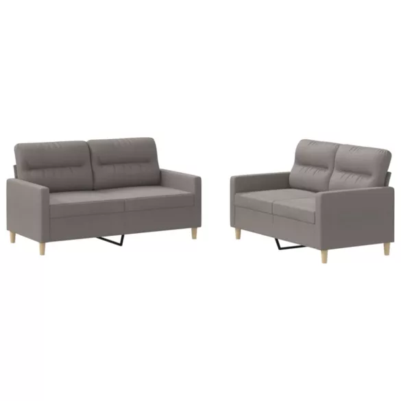 2 részes tópszínű szövet ülőgarnitúra párnákkal