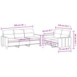 2 részes világossárga szövet ülőgarnitúra párnákkal