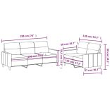 2 részes tópszínű szövet ülőgarnitúra párnákkal