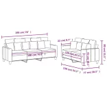 2 részes sötétszürke szövet ülőgarnitúra párnákkal