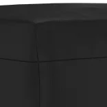 3 részes fekete műbőr ülőgarnitúra párnákkal