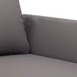 3 részes szürke műbőr ülőgarnitúra párnákkal