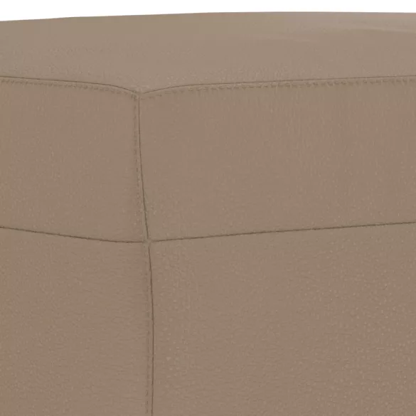 3 részes kávészínű műbőr ülőgarnitúra párnákkal