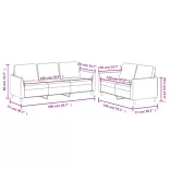 2 részes fekete műbőr ülőgarnitúra párnákkal